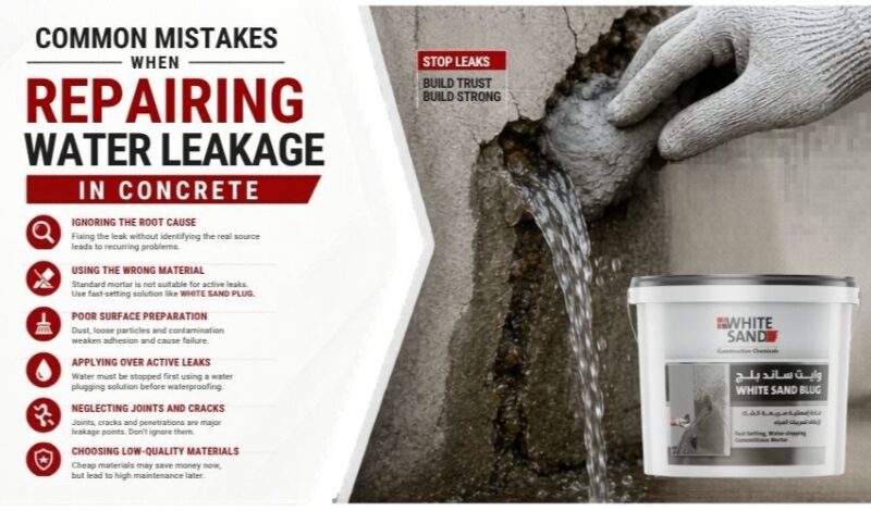Common Mistakes When Repairing Water Leakage in Concrete