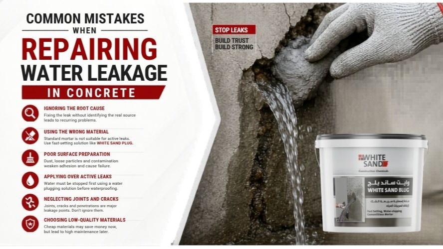 Common Mistakes When Repairing Water Leakage in Concrete