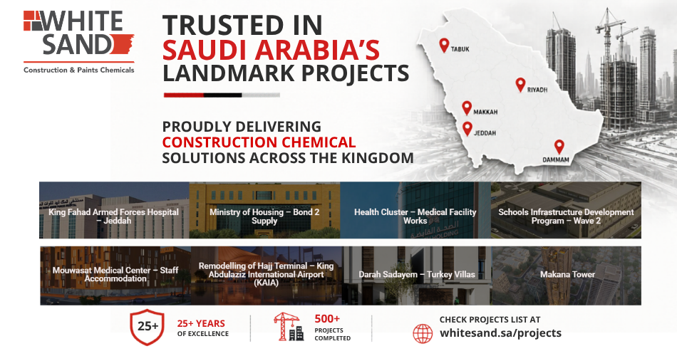 Trusted in Saudi Arabia's Landmark Projects: The Role of Construction Chemicals in Building Durable Infrastructure
